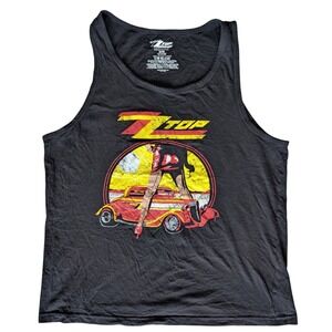ZZ Top Black Tank Top Medium 100% Cotton Legs Album Summer Music Merch